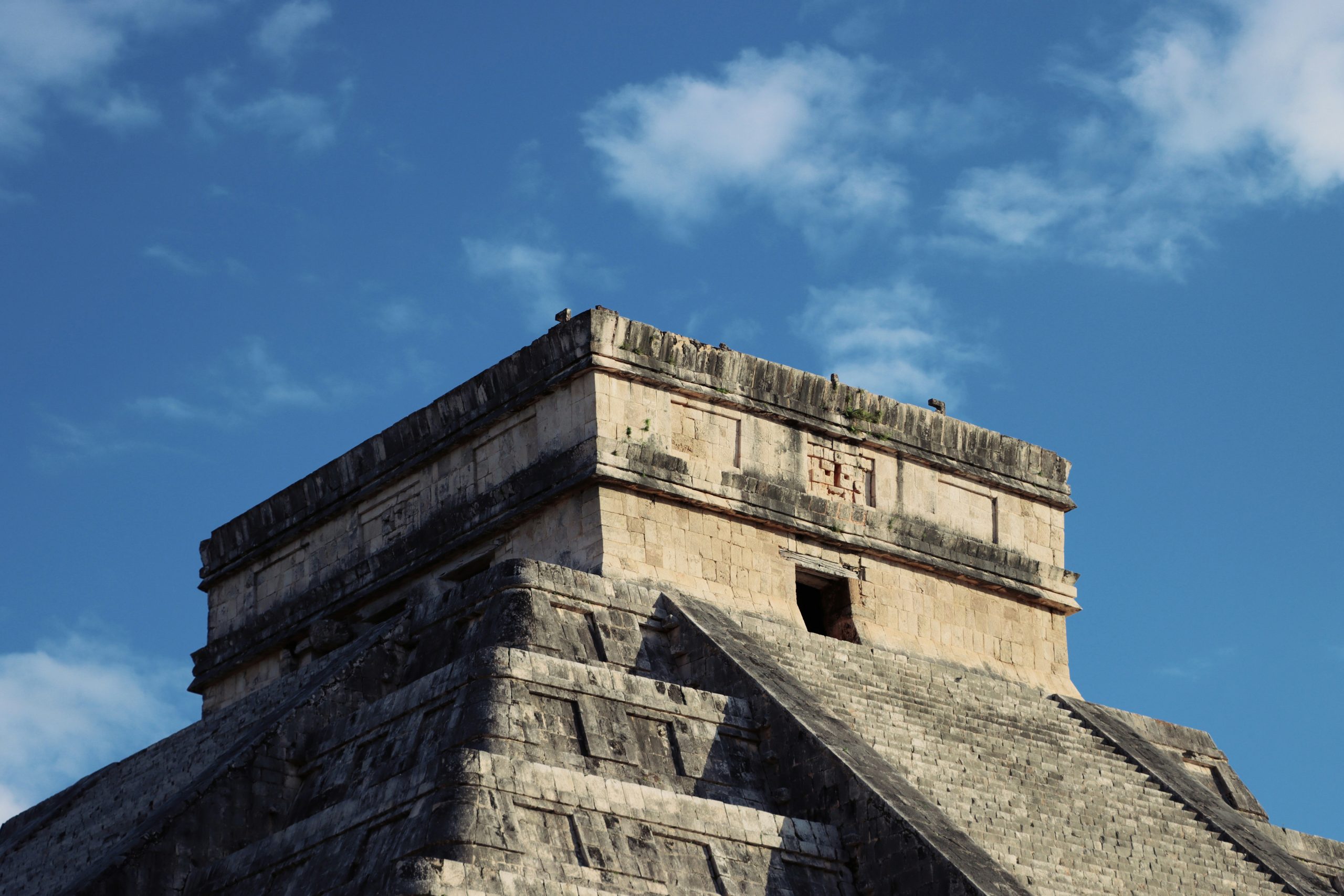 Photograph of ancient Aztec building. Photograph of ancient Aztec building.