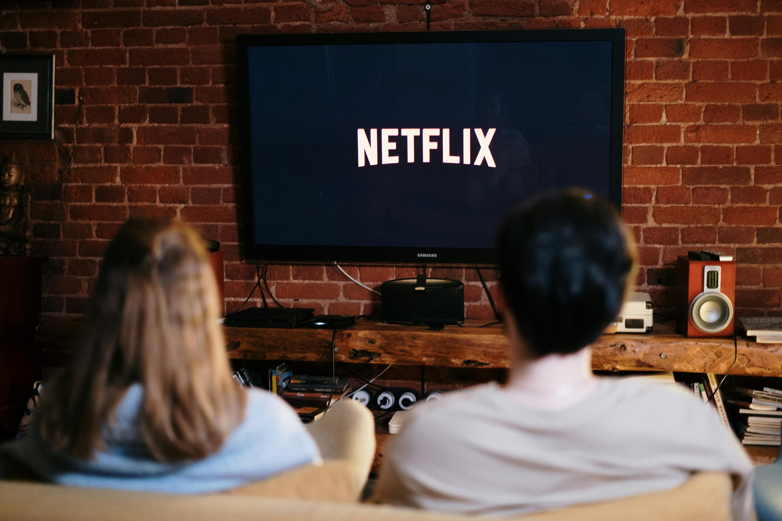 A couple watching Netflix A couple watching Netflix