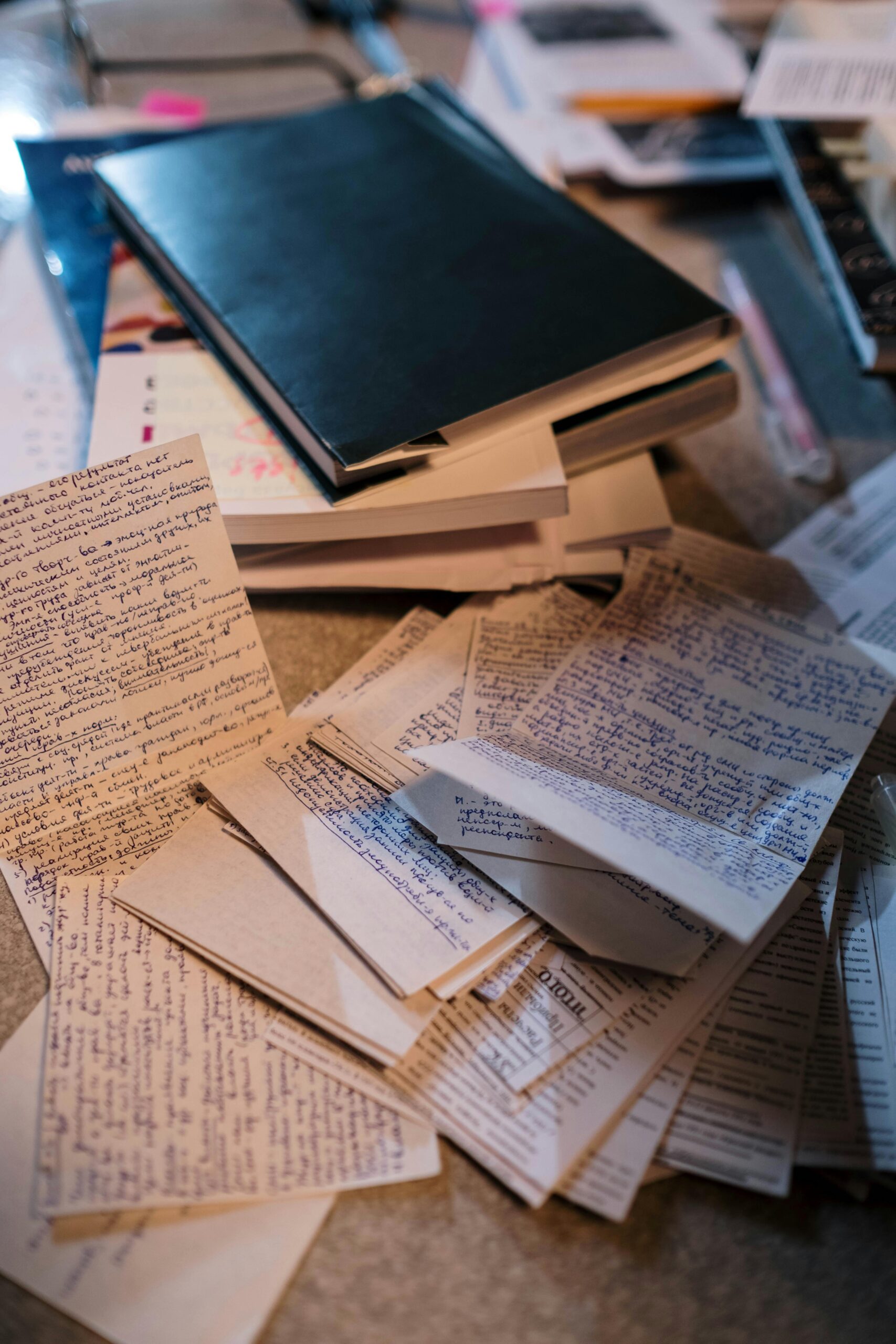 Scribbled notebook writing Scribbled notebook writing.