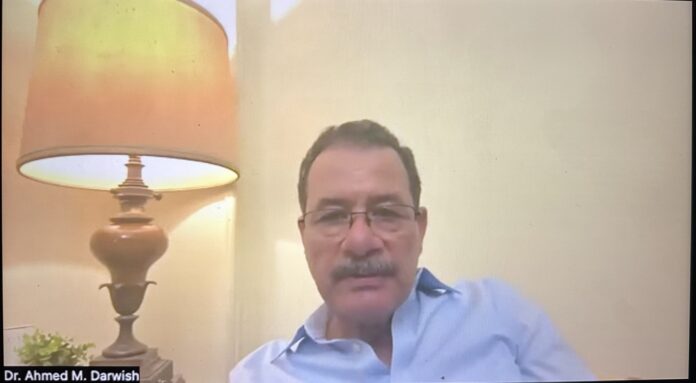 Photo of Dr. Ahmed Darwish from online interview meeting