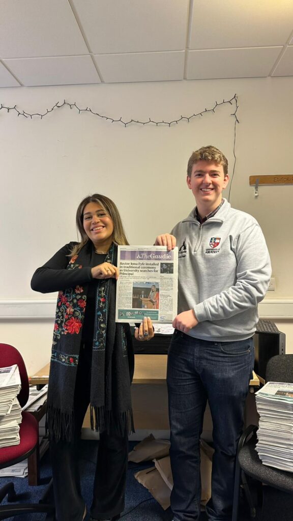 Editors-in-Chief Nour Elshenawy and Oliver Kennedy have launched an appeal to raise funds for The Gaudie