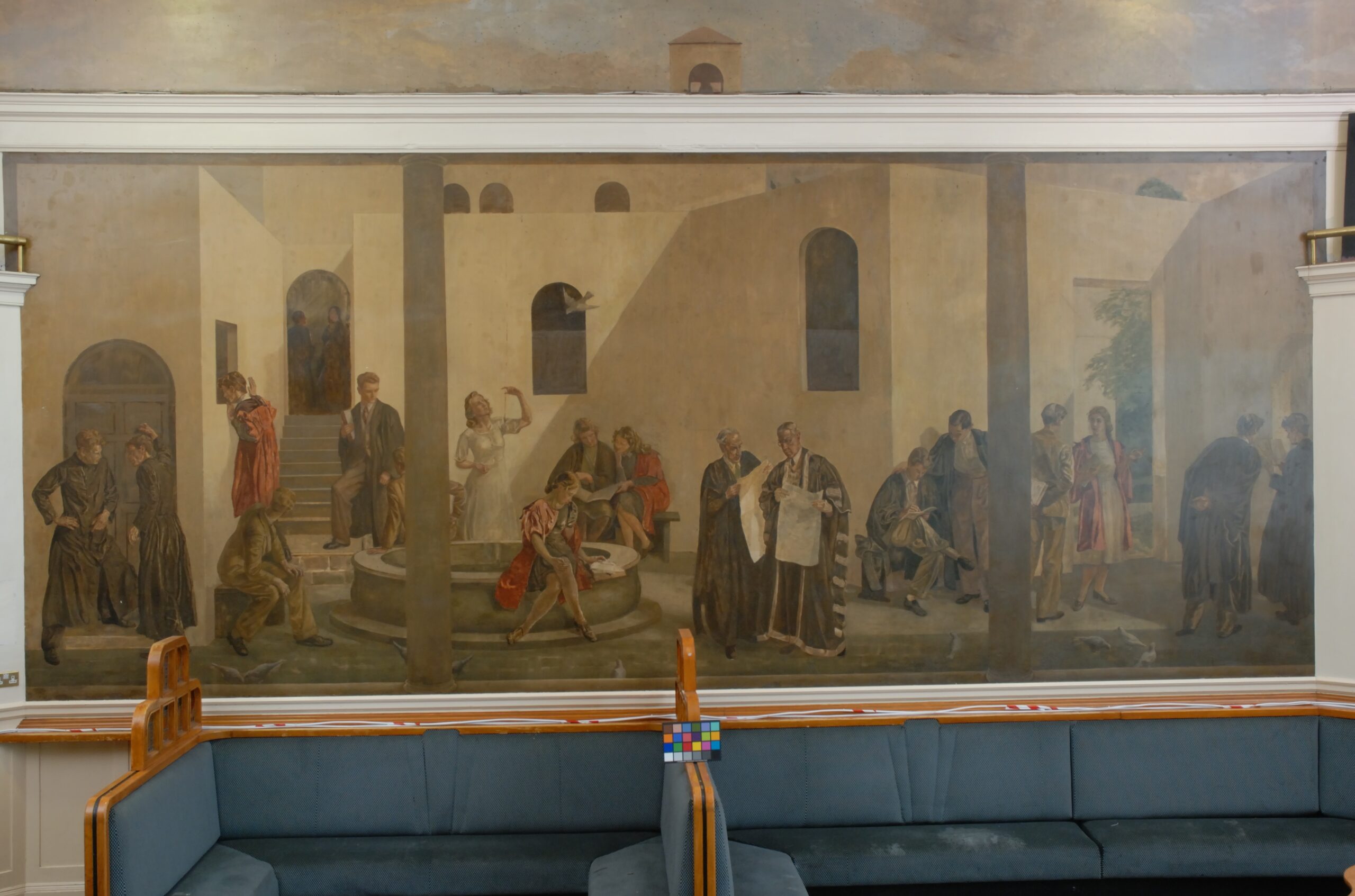 The academic panel of Sivell's murals (Photo: Brian McLaughlin)