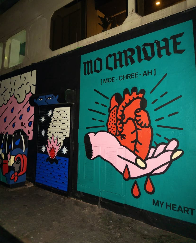 A Gaelic mural in Glasgow painted by Keiti Forbes(Photograph: Nathan Richards)