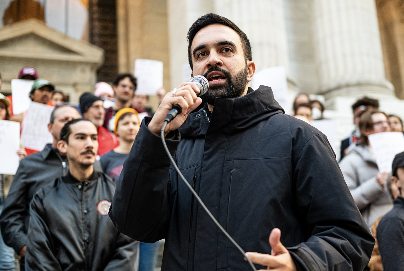 Zohran Mamdani at the Resist Fascism Rally in Bryant Park. Credit: Wikimedia Commons. Zohran Mamdani at the Resist Fascism Rally in Bryant Park. Credit: Wikimedia Commons.