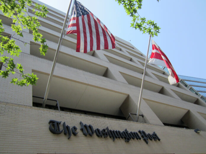 Washington Post building. Photograph: Daniel X. O’Neil