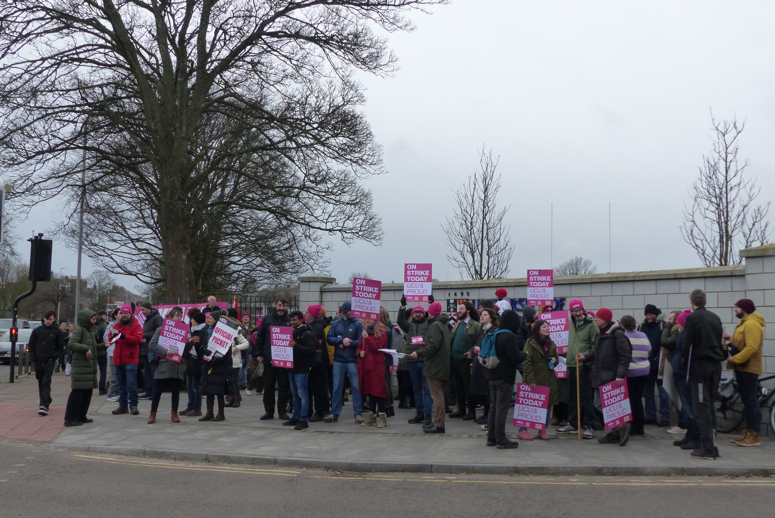 Photograph of UCU strike by Klaudia Mazur for The Gaudie